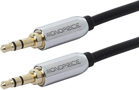 Monoprice 110149 كابل تمديد 12 قدم 3.5 ملم للجوال أسود in Saudi Arabia