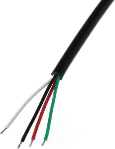 E-outstanding 3.5mm Female Jack to Bare End 2PCS Black TRRS 4 Pole 1/8" Plug Connector Audio Cable for Headphone Headset Earphone in Saudi Arabia