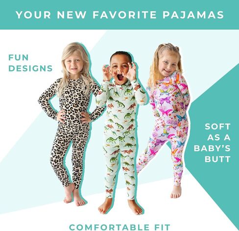 Posh Peanut Baby Pajamas Set - Toddler Sleepers Little Girl Clothes - Kids Two Piece PJ - Soft Viscose from Bamboo (Country Rose, 18-24 Months) in Saudi Arabia