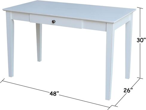 International Concepts Basic Desk with Drawer, Unfinished in Saudi Arabia