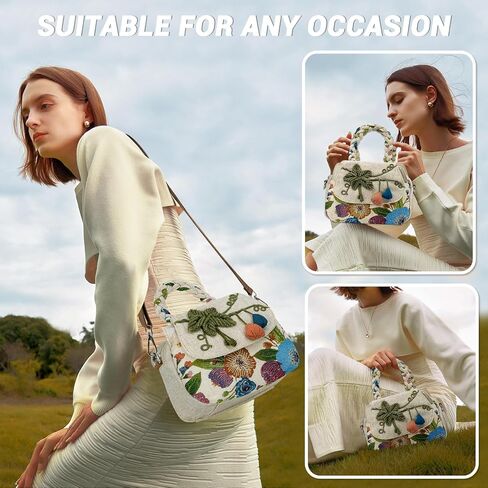 Tote Bag for Women With Zipper, Small Crossbody Bags for Women Trendy, Hand-Woven Shoulder Bag, Handbags for Women in Saudi Arabia