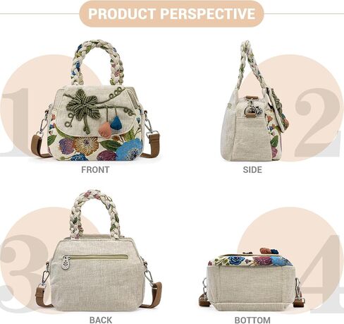 Tote Bag for Women With Zipper, Small Crossbody Bags for Women Trendy, Hand-Woven Shoulder Bag, Handbags for Women in Saudi Arabia