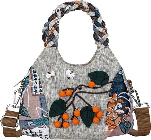 Tote Bag for Women With Zipper, Small Crossbody Bags for Women Trendy, Hand-Woven Shoulder Bag, Handbags for Women in Saudi Arabia