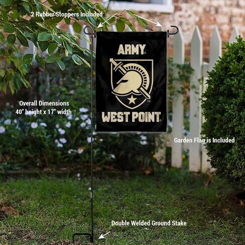 College Flags & Banners Co. Army Black Knights Athena Garden Flag with Stand Holder in Saudi Arabia