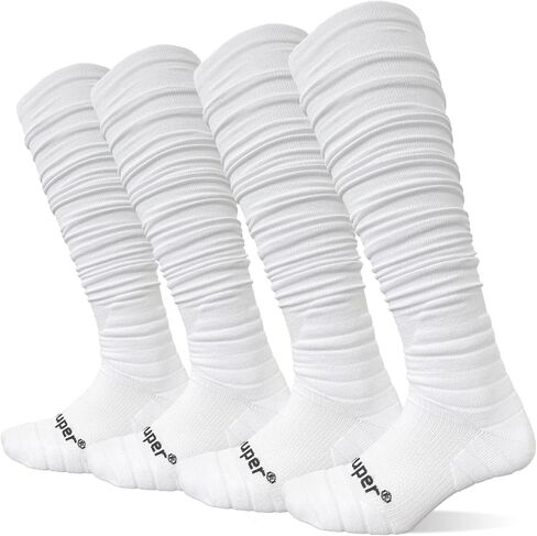 Youper Scrunch Padded Football Socks 2 Pack, Extra Long Sports Soccer Socks for Men & Boys in Saudi Arabia