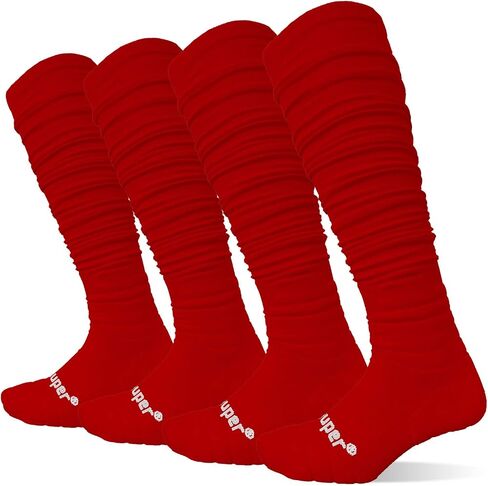 Youper Scrunch Padded Football Socks 2 Pack, Extra Long Sports Soccer Socks for Men & Boys in Saudi Arabia