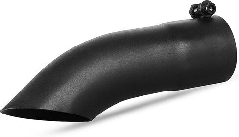 AUTOSAVER88 2.5 Inch Inlet Black Exhaust Tip, 2.5" Inlet 2.5" Outlet 9" Overall Length Stainless Steel Turn Down Exhaust Tips Powder Coated Finish Tailpipe in Saudi Arabia