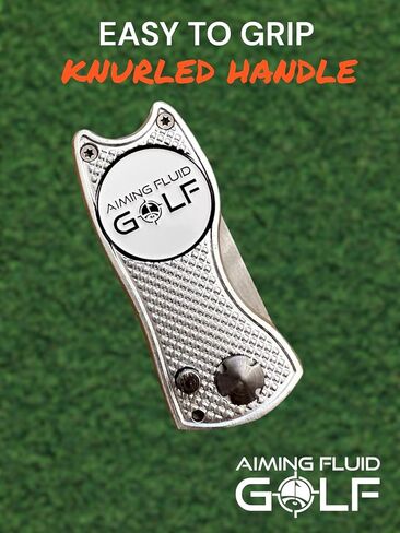 Premium 5-in-1 Golf Divot Repair Tool and Ball Marker I Groove Cleaner I Club Tee I Putting Alignment I Switchblade Design I Golf Gift I Golf Accessory in Saudi Arabia