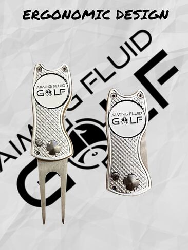 Premium 5-in-1 Golf Divot Repair Tool and Ball Marker I Groove Cleaner I Club Tee I Putting Alignment I Switchblade Design I Golf Gift I Golf Accessory in Saudi Arabia