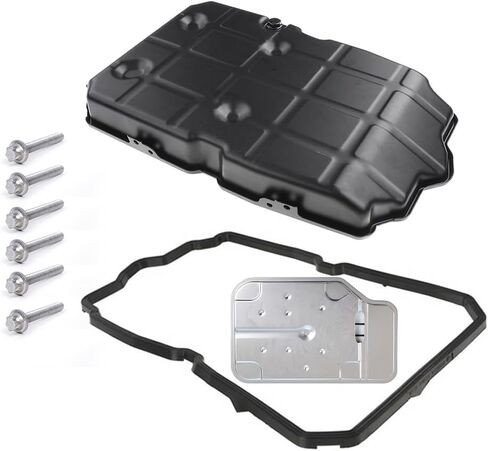 Automotive Transmission Oil Pan Set 8pcs for Mercedes-Benz 722.9 C250 C300 C350 CL550 CLS550 E250 E300 E350 G550 GL350 ML350 S550 SL550 SLK350 2212770100 2202710380 0049903512 2222700512 (9 piece set) in Saudi Arabia