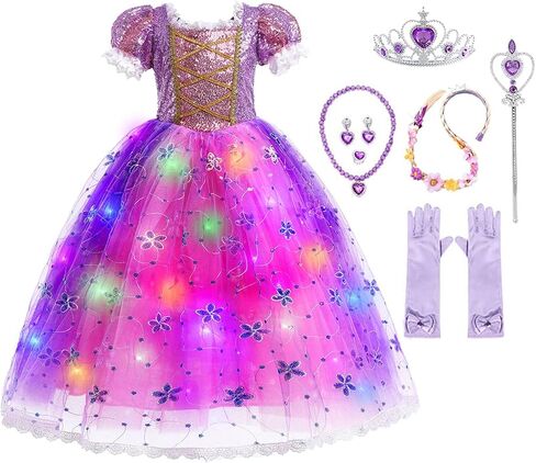 فستان الأميرة توتو دريمز LED للفتيات مع ملحقات كاملة لملابس الهالوين وهدايا حفلات أعياد الميلاد in Kuwait