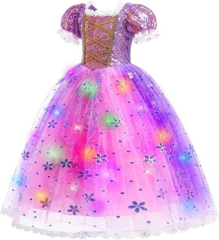 فستان الأميرة توتو دريمز LED للفتيات مع ملحقات كاملة لملابس الهالوين وهدايا حفلات أعياد الميلاد in Kuwait