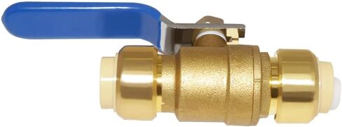 Hooshing 1/2 Inch Push-Fit Full Port Ball Valve Shut Off Water Valve Push-to-Connect, PEX, Copper, CPVC, PE-RT, Soild Brass in Saudi Arabia