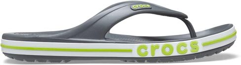 Crocs 205393-0GX Bayaband Flip Flops Slate Grey/Lime Size M12 in Saudi Arabia
