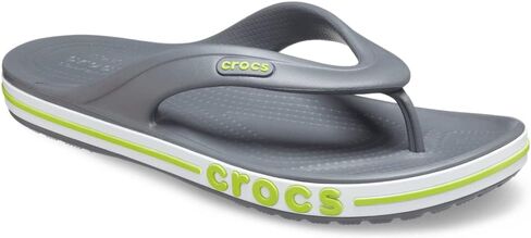 Crocs 205393-0GX Bayaband Flip Flops Slate Grey/Lime Size M12 in Saudi Arabia