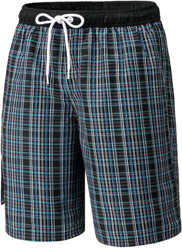 سروال سباحة رجالي سريع الجفاف مقاس 11 بوصة من TSLA، شورت شاطئ مع بطانة شبكية داخلية، بدلات استحمام بجيوب in Kuwait