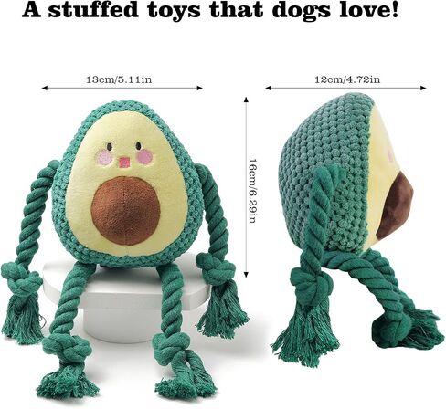 Dog Toys for Boredom and Stimulating,Avocado Dog Toys Squeaky Dog Toys Plush Dog Toys for Aggressive Chewers Pet Toys for Large Dogs Medium, Small Dogs in Saudi Arabia