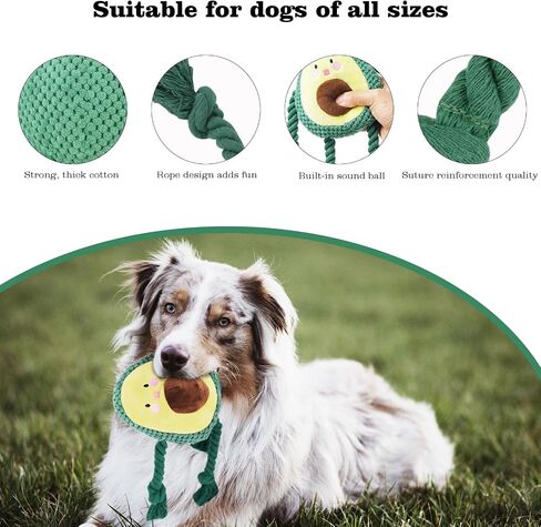 Dog Toys for Boredom and Stimulating,Avocado Dog Toys Squeaky Dog Toys Plush Dog Toys for Aggressive Chewers Pet Toys for Large Dogs Medium, Small Dogs in Saudi Arabia