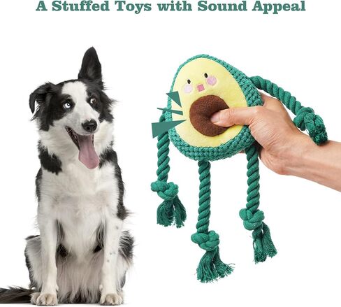 Dog Toys for Boredom and Stimulating,Avocado Dog Toys Squeaky Dog Toys Plush Dog Toys for Aggressive Chewers Pet Toys for Large Dogs Medium, Small Dogs in Saudi Arabia