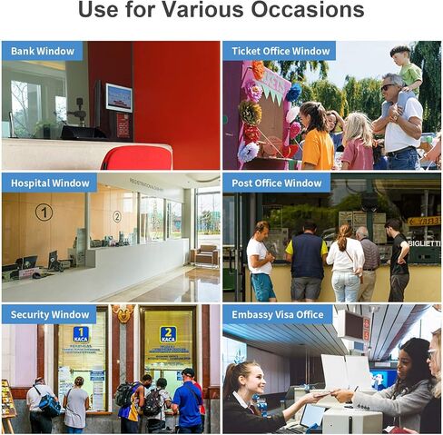 Window Speaker Intercom System Dual Way Anti-Interference Intercommunication Microphone Talk Through Glass,Voice Intercom System for Bunsiness,Bank Counter,Store,Restaurant,Office,Station,School in Saudi Arabia