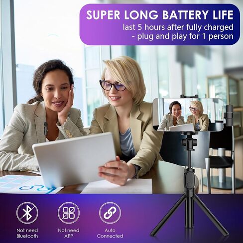 ميكروفون لاسلكي لجهاز iPhone iPad - ميكروفون صغير لاسلكي على شكل طية صدر السترة، مشبك على ميكروفونات iPhone الصغيرة باستخدام تسجيل الفيديو والدبلجة (مفرد) in Saudi Arabia