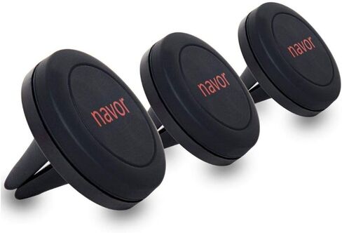 Navor Universal Air Vent Magnetic Car Mount in Black for iPhones and Android Devices in Saudi Arabia