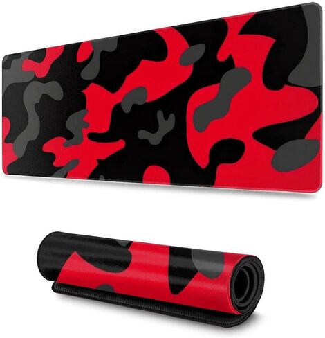 Black Grey and White Gaming Mouse Pad Large XL Camo Gray Long Extended Pads Desk Mat Camouflage Big Mousepad for Home Office Decor Accessories Gamer in Saudi Arabia
