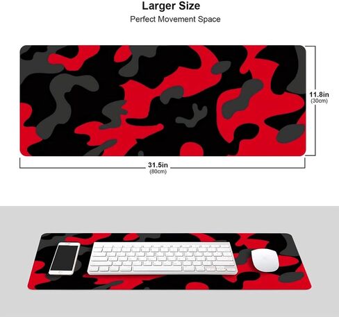 Black Grey and White Gaming Mouse Pad Large XL Camo Gray Long Extended Pads Desk Mat Camouflage Big Mousepad for Home Office Decor Accessories Gamer in Saudi Arabia