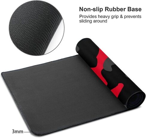 Black Grey and White Gaming Mouse Pad Large XL Camo Gray Long Extended Pads Desk Mat Camouflage Big Mousepad for Home Office Decor Accessories Gamer in Saudi Arabia
