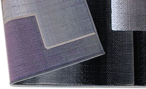 Masada Rugs, Modern Contemporary Area Rug, Purple Grey Black (6 Feet X 9 Feet) in Saudi Arabia
