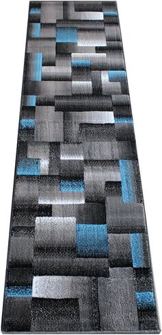 Masada Rugs, Modern Contemporary Area Rug, Purple Grey Black (6 Feet X 9 Feet) in Saudi Arabia