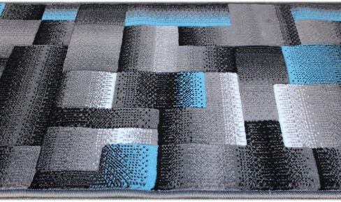Masada Rugs, Modern Contemporary Area Rug, Purple Grey Black (6 Feet X 9 Feet) in Saudi Arabia