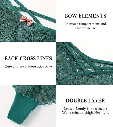 CULAYII Lace Thongs for Women String Criss Cross High waisted Underwear Hollow Out Cheeky Panties Sexy Women Thongs Pack in Saudi Arabia
