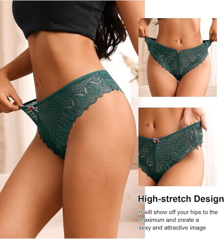 CULAYII Lace Thongs for Women String Criss Cross High waisted Underwear Hollow Out Cheeky Panties Sexy Women Thongs Pack in Saudi Arabia