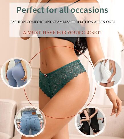CULAYII Lace Thongs for Women String Criss Cross High waisted Underwear Hollow Out Cheeky Panties Sexy Women Thongs Pack in Saudi Arabia