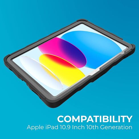 Gumdrop DropTech Clear iPad Case Fits Apple iPad 10th Gen - Rugged, Slim, Lightweight, Shockproof and Drop Tested for Kids, K-12 Students, Teachers, Classrooms and School - Black in Saudi Arabia