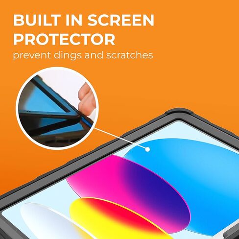 Gumdrop DropTech Clear iPad Case Fits Apple iPad 10th Gen - Rugged, Slim, Lightweight, Shockproof and Drop Tested for Kids, K-12 Students, Teachers, Classrooms and School - Black in Saudi Arabia