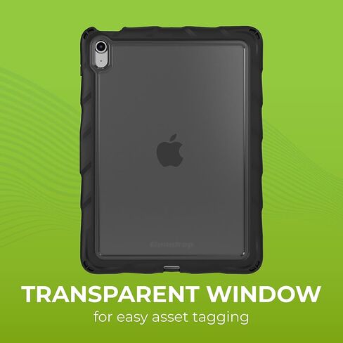 Gumdrop DropTech Clear iPad Case Fits Apple iPad 10th Gen - Rugged, Slim, Lightweight, Shockproof and Drop Tested for Kids, K-12 Students, Teachers, Classrooms and School - Black in Saudi Arabia