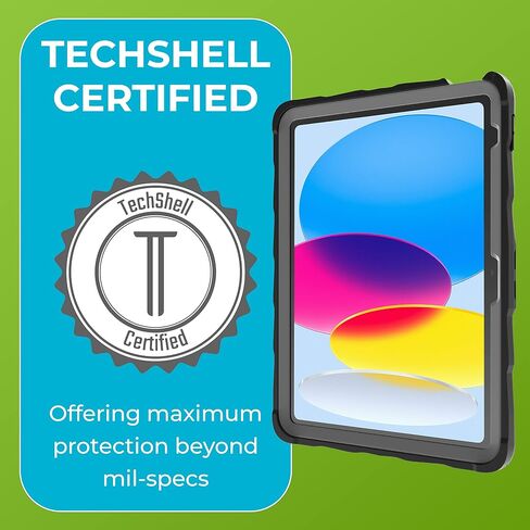 Gumdrop DropTech Clear iPad Case Fits Apple iPad 10th Gen - Rugged, Slim, Lightweight, Shockproof and Drop Tested for Kids, K-12 Students, Teachers, Classrooms and School - Black in Saudi Arabia