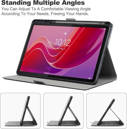 حافظة لينوفو تاب M11 مع حامل قلم وغطاء مغناطيسي رفيع للغاية لجهاز لينوفو تاب M11 حافظة تابلت TB330FU، اسود in Kuwait