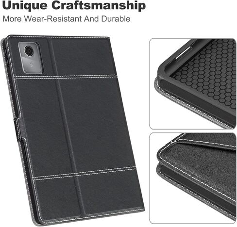 حافظة لينوفو تاب M11 مع حامل قلم وغطاء مغناطيسي رفيع للغاية لجهاز لينوفو تاب M11 حافظة تابلت TB330FU، اسود in Kuwait