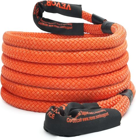 VEVOR 1" x 20' Kinetic Recovery Tow Rope 38,000 lbs, Heavy-Duty Off Road Snatch Strap, Extreme Duty 30% Elasticity Energy Snatch Strap for Jeep Car Truck ATV UTV SUV Tractor in Saudi Arabia
