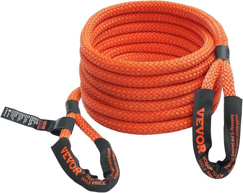 VEVOR 1" x 20' Kinetic Recovery Tow Rope 38,000 lbs, Heavy-Duty Off Road Snatch Strap, Extreme Duty 30% Elasticity Energy Snatch Strap for Jeep Car Truck ATV UTV SUV Tractor in Saudi Arabia