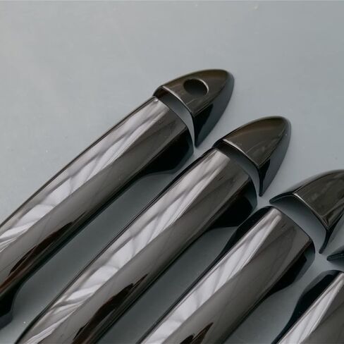Carbon Fiber Chrome Door Handle Cover Protector Trim for Honda Accord 2013 2014 2015 2016 2017 Pilot Ridgeline Passport (Carbon Fiber No Keyless Holes) in Saudi Arabia