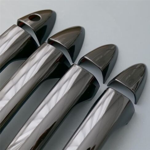 Carbon Fiber Chrome Door Handle Cover Protector Trim for Honda Accord 2013 2014 2015 2016 2017 Pilot Ridgeline Passport (Carbon Fiber No Keyless Holes) in Saudi Arabia