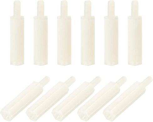 uxcell M2.5x20mm+6mm Male-Female Hex Nylon PCB Motherboard Spacer Standoff for FPV Drone Quadcopter, Computer & Circuit Board White 50pcs in Saudi Arabia