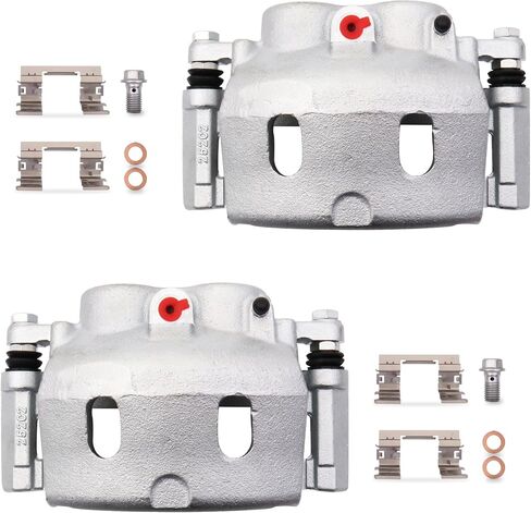 2PCS Front Disc Brake Caliper Assembly w/Bracket Compatible for Cadillac Escalade ESV EXT/Chevy Avalanche Silverado 1500 Suburban Tahoe/GMC Sierra 1500 Yukon XL 18-B4918A 18-B4919A in Saudi Arabia