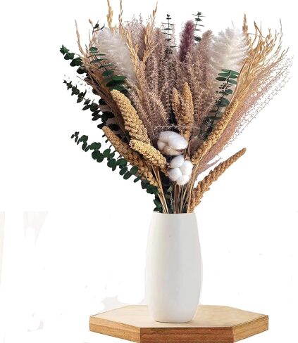 Dried Pampas Grass Decor, Natural Dried Flowers Eucalyptus Decor, Bouquet for Vase Home Floral Arrangements, Wedding Decorations (Dried Flower-01) in Saudi Arabia