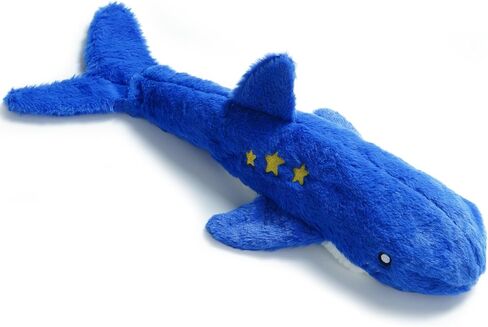 Nocciola 2-in-1 No Stuffing Crinkle Dog Toys with Soft and Durable Fabric, Holds Water Bottles, 20.5" Large Size Stuffless Dog Toys, Squeaky Dog Toys for Small to Large Dog- Shark in Saudi Arabia