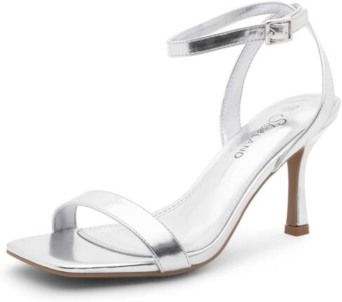 Shoe Land SL-Ambrosia Womens Heeled Sandals Dressy Strappy Heels Open Toe Ankle Strap Stiletto High Heels Black Blue Gold Red Heels for Evening Party Wedding Prom in Saudi Arabia